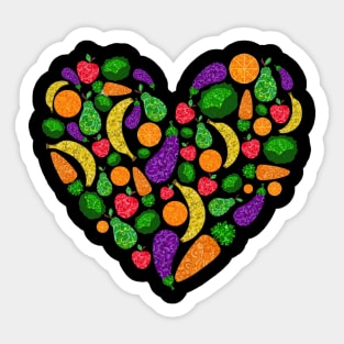 Vegan Heart Sticker